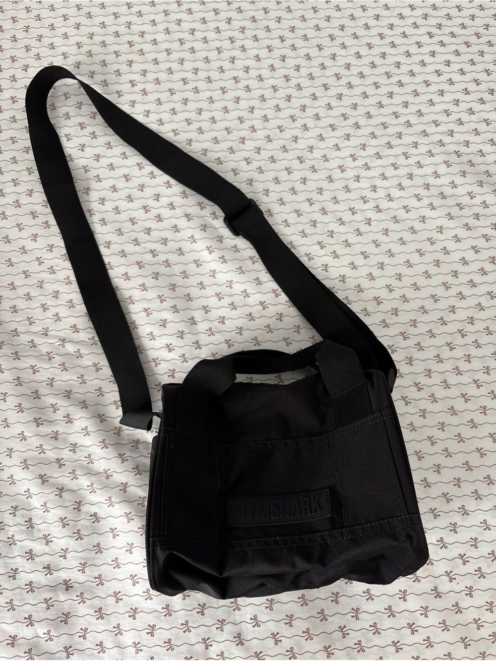 Gymshark Black Messenger Crossbody Bag for Men
